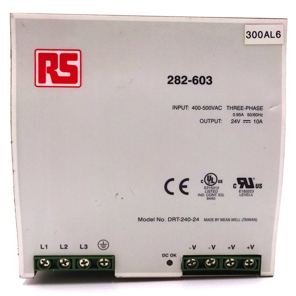 Power Supply DRT-240-24 RS 3-Phase 24VDC 10A *New* - Axxa - Motors ...